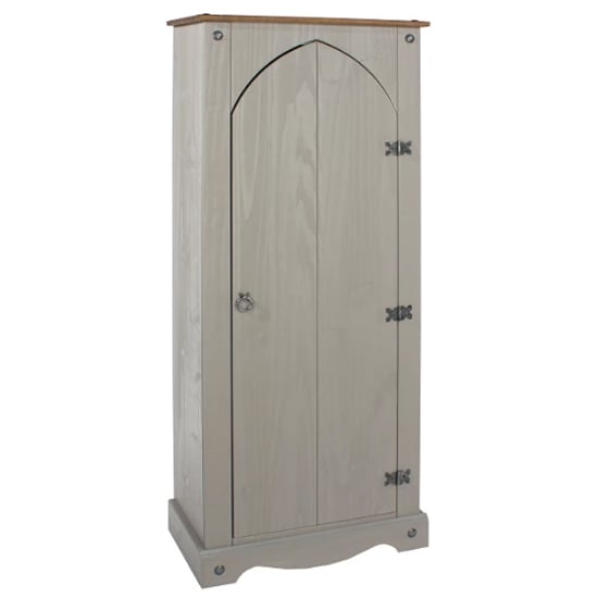 Consett Wooden Storage Cupboard In Grey Washed Wax_1