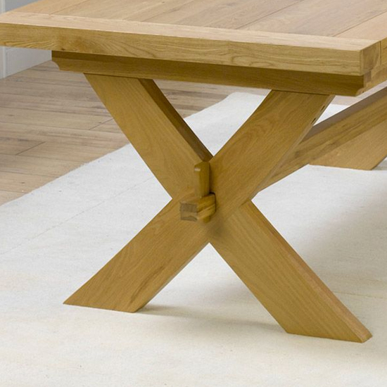 Corlitta 200cm Extending Wooden Dining Table In Oak_3