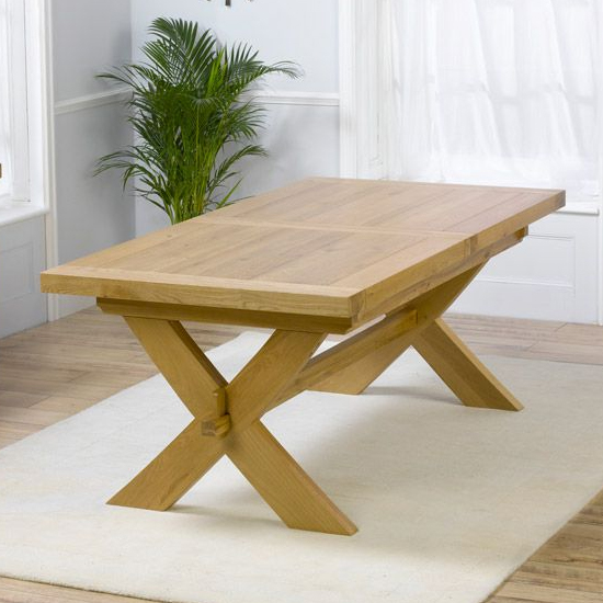Corlitta 200cm Extending Wooden Dining Table In Oak_1