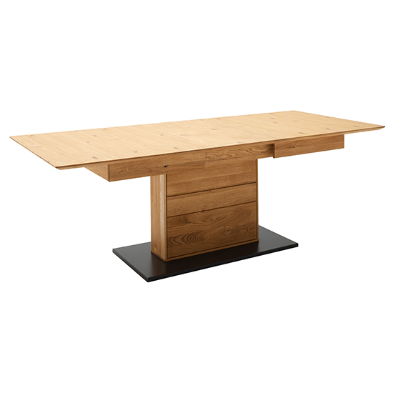 Corlu Extending Wooden Dining Table In Planked Oak_3