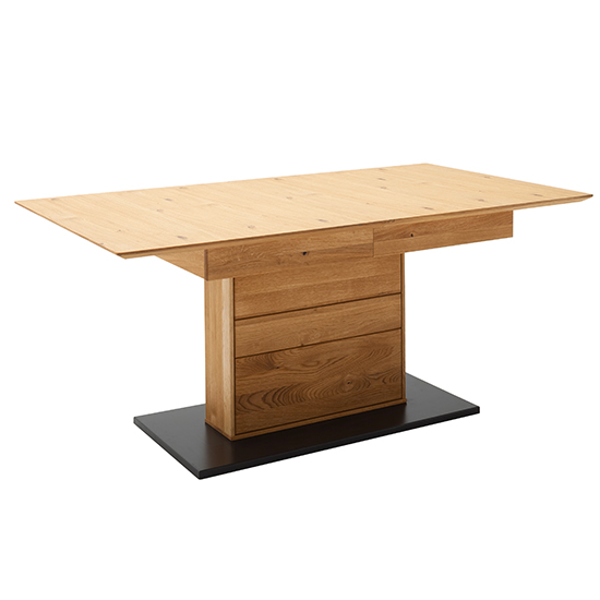 Corlu Extending Wooden Dining Table In Planked Oak_4