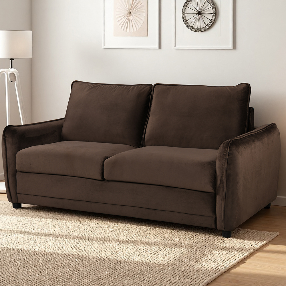 Cormex Fabric Sofa Bed in Chocolate