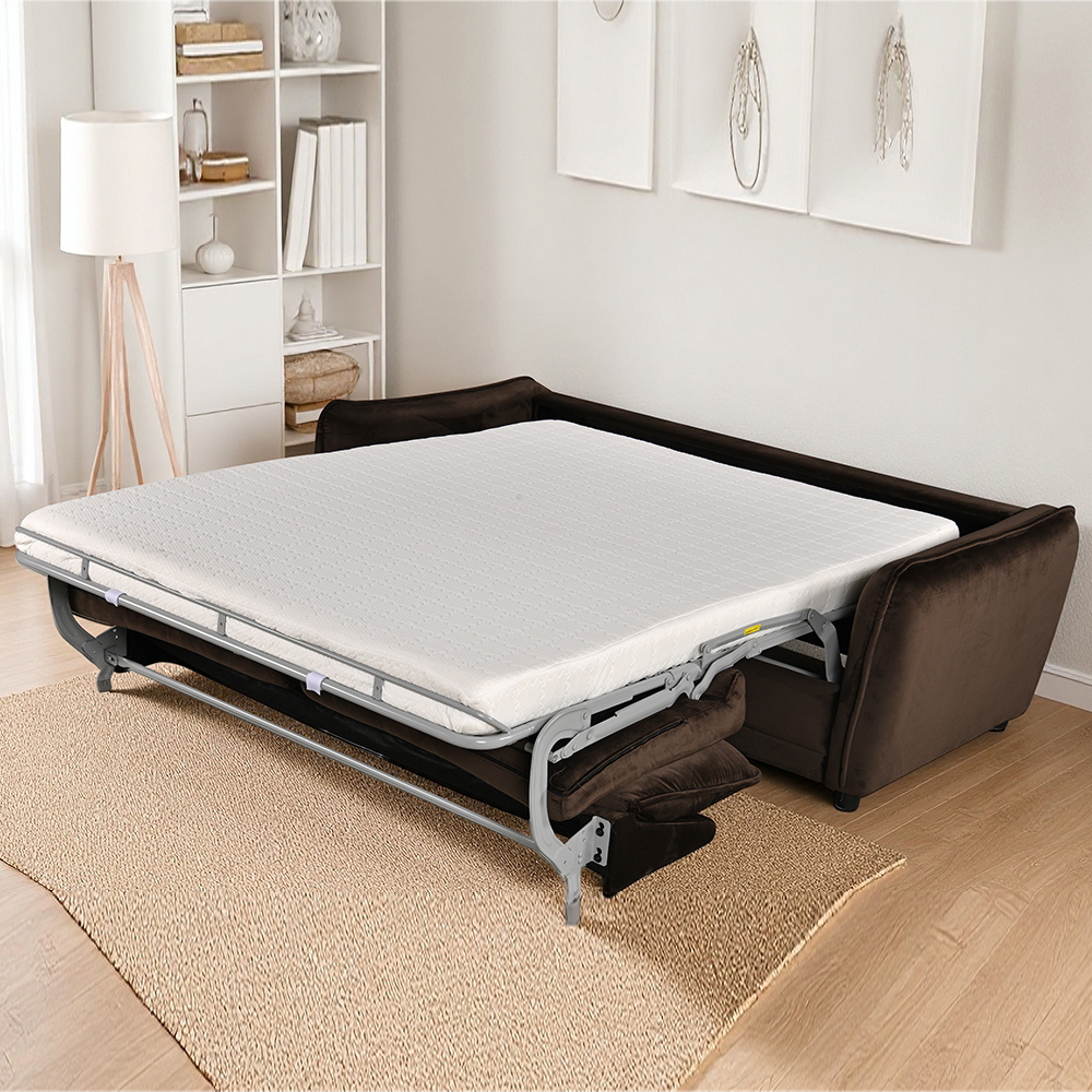 Cormex Fabric Sofa Bed in Chocolate