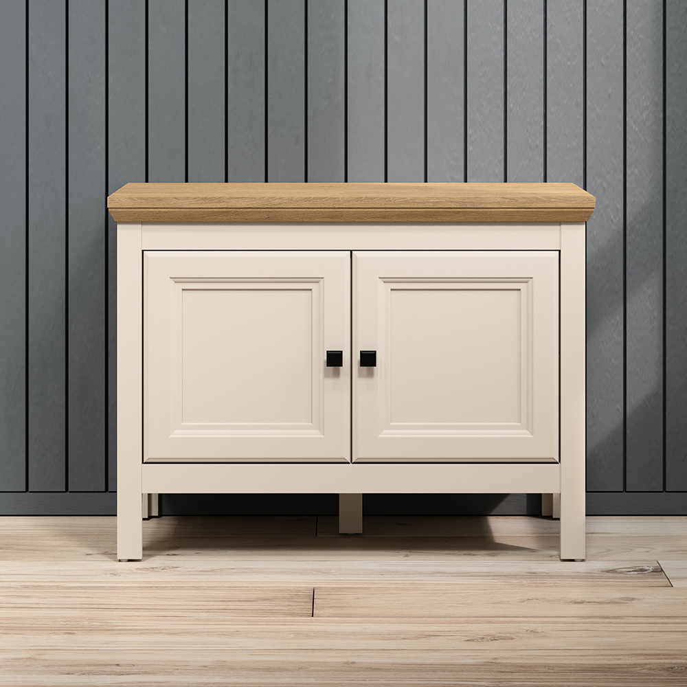 Cormilo Wooden Hallway Seating Bench in Cashmere and Stone Oak