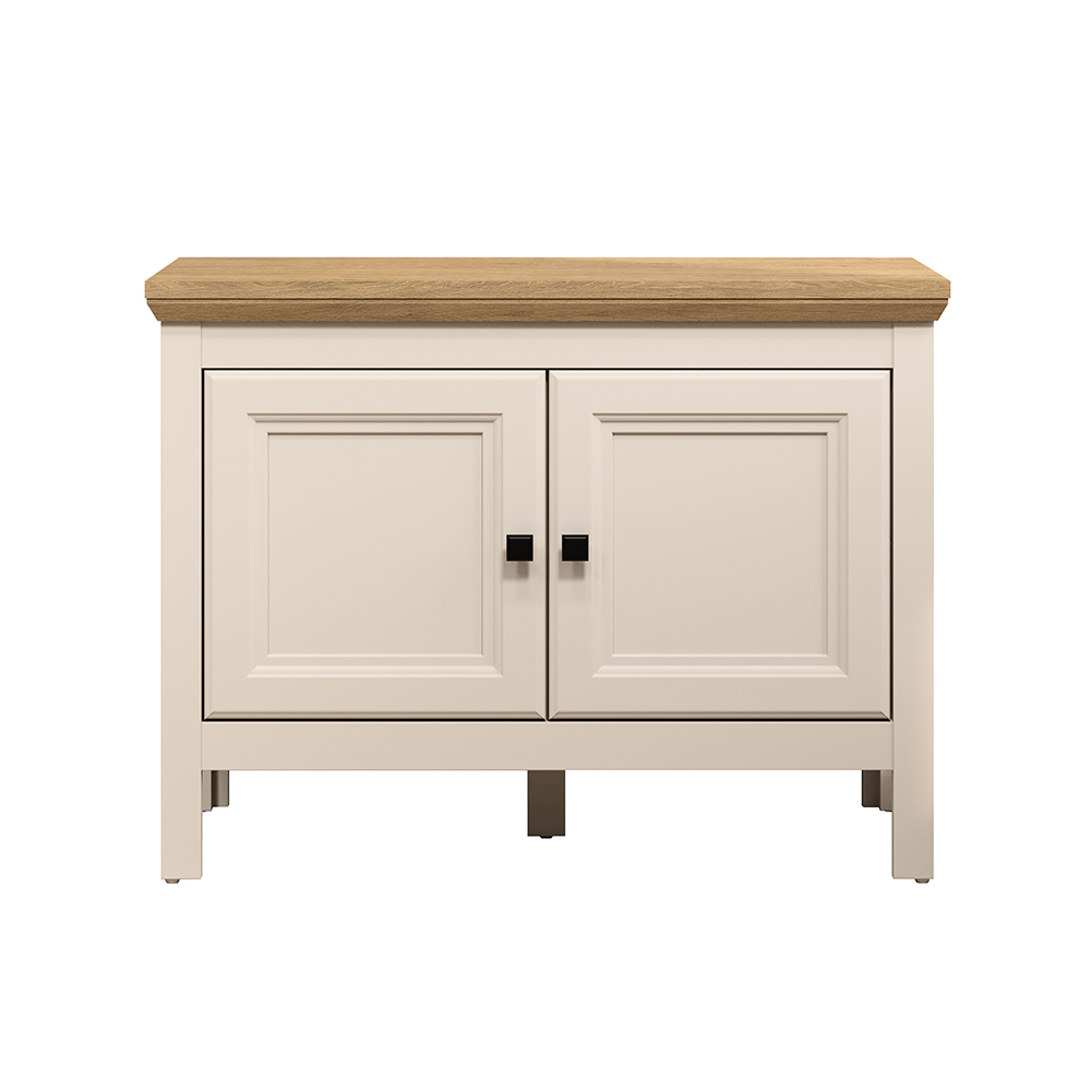 Cormilo Wooden Hallway Seating Bench in Cashmere and Stone Oak