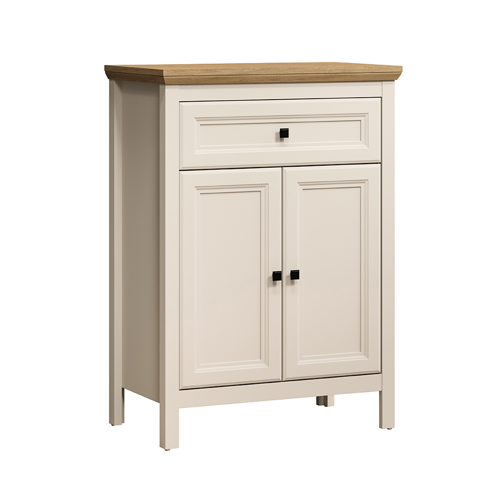 Cormilo Wooden Hallway Storage Cabinet in Cashmere and Stone Oak