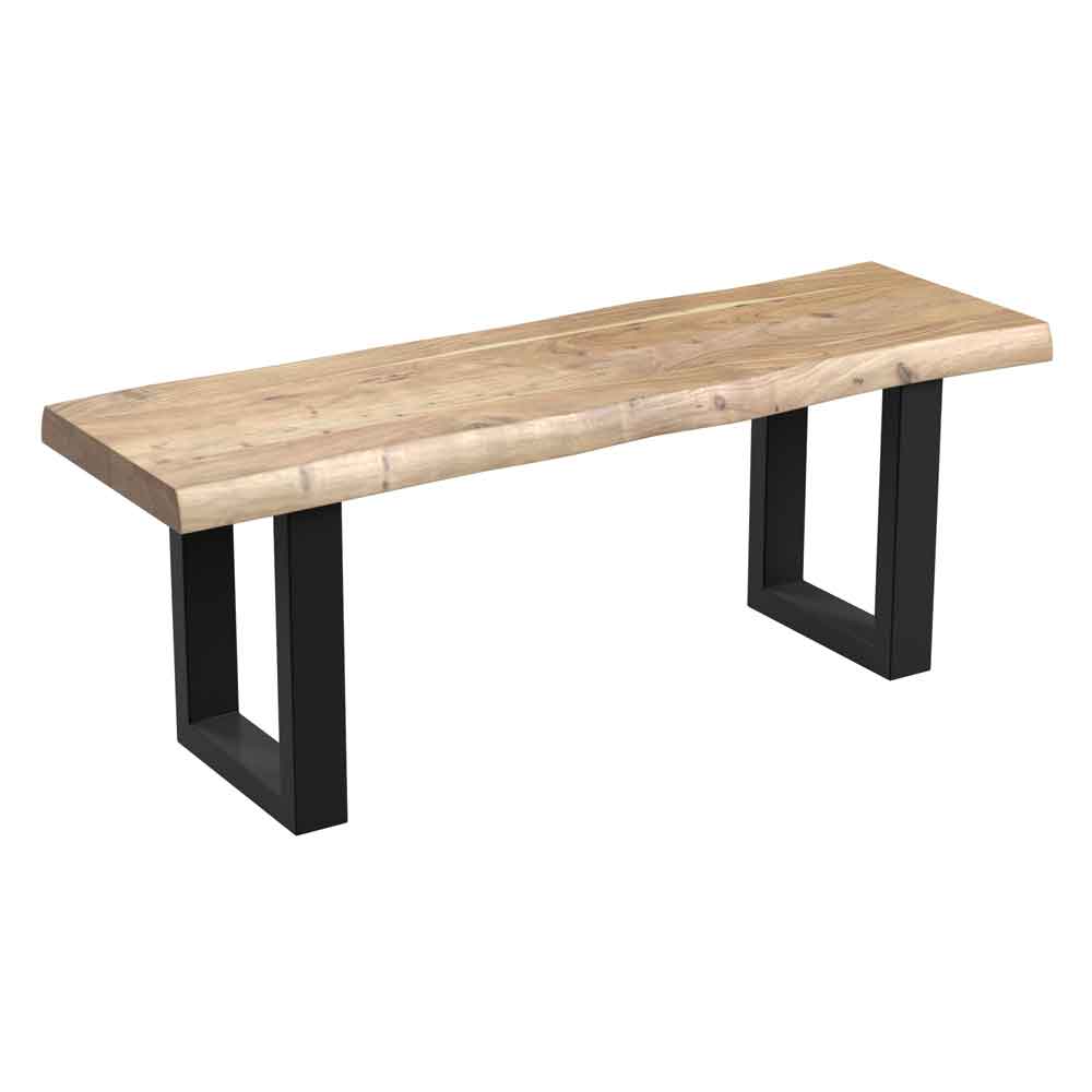 Cormira Acacia Wood Dining Bench with U Shape Legs
