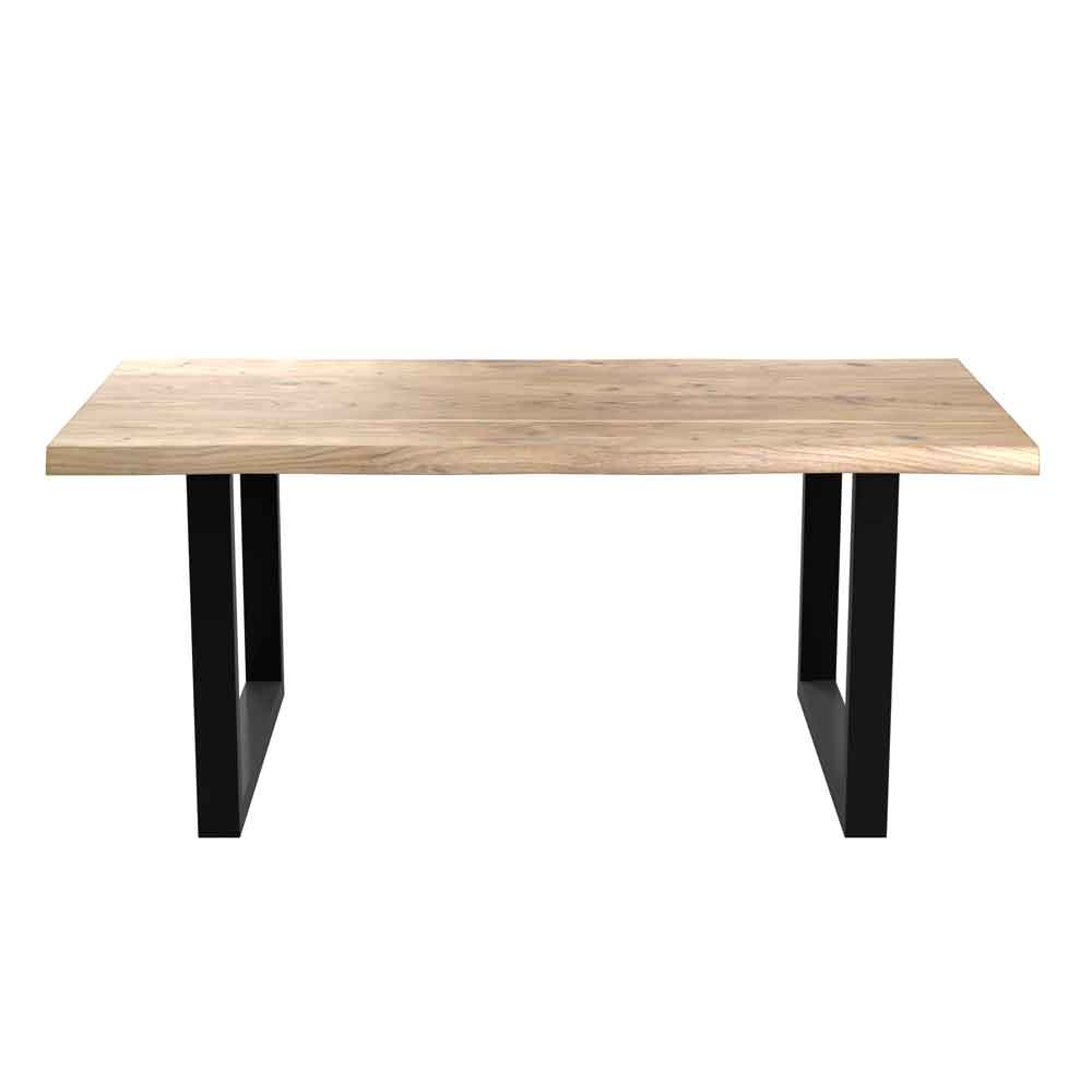 Cormira Acacia Wood Dining Table with U Shape Legs