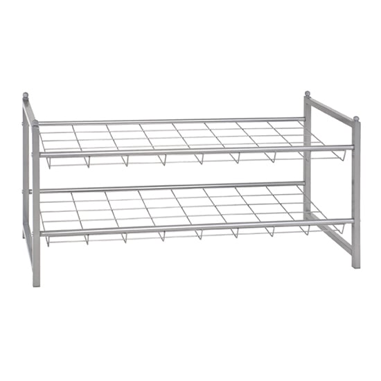 Read more about Cornville metal 2 shelves shoe storage rack in aluminium