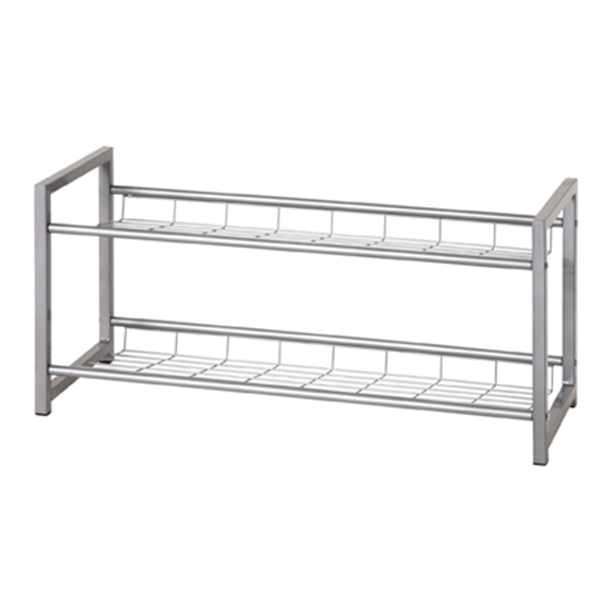 Cornville Metal Shoe Storage Rack In Aluminium