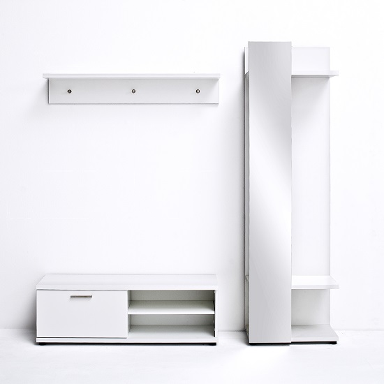 Corona Hallway Set 1 In White Gloss Furniture in Fashion