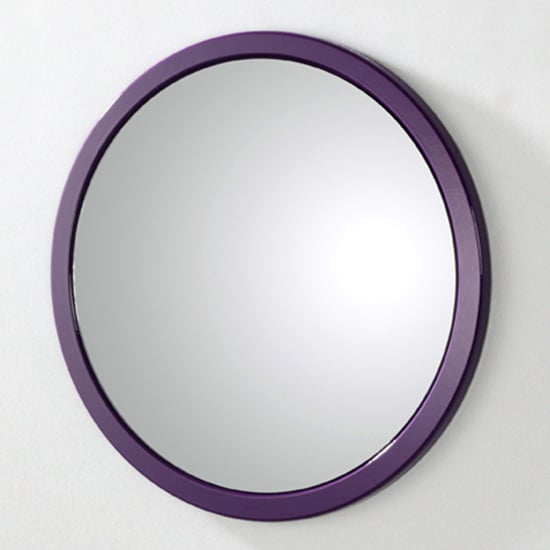 Corpus Wall Mirror In Blackberry High Gloss