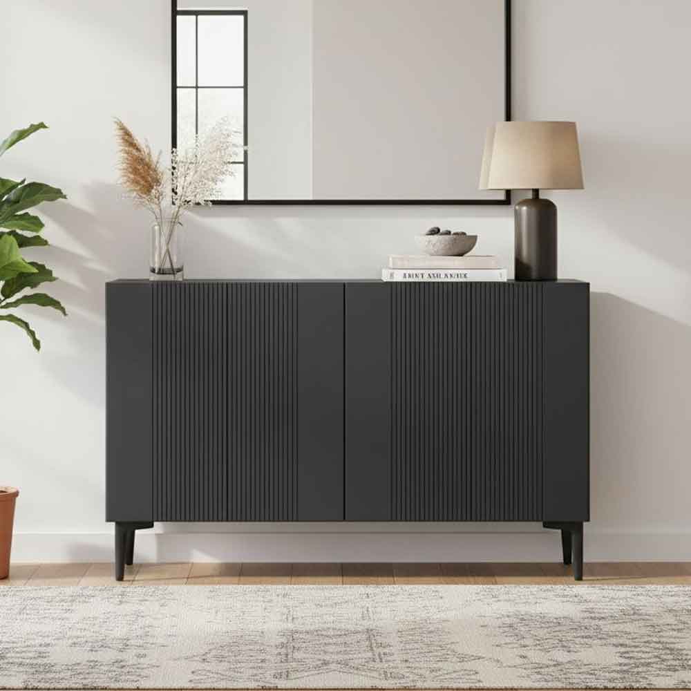 Corsa Wooden Sideboard with 4 Doors in Anthracite