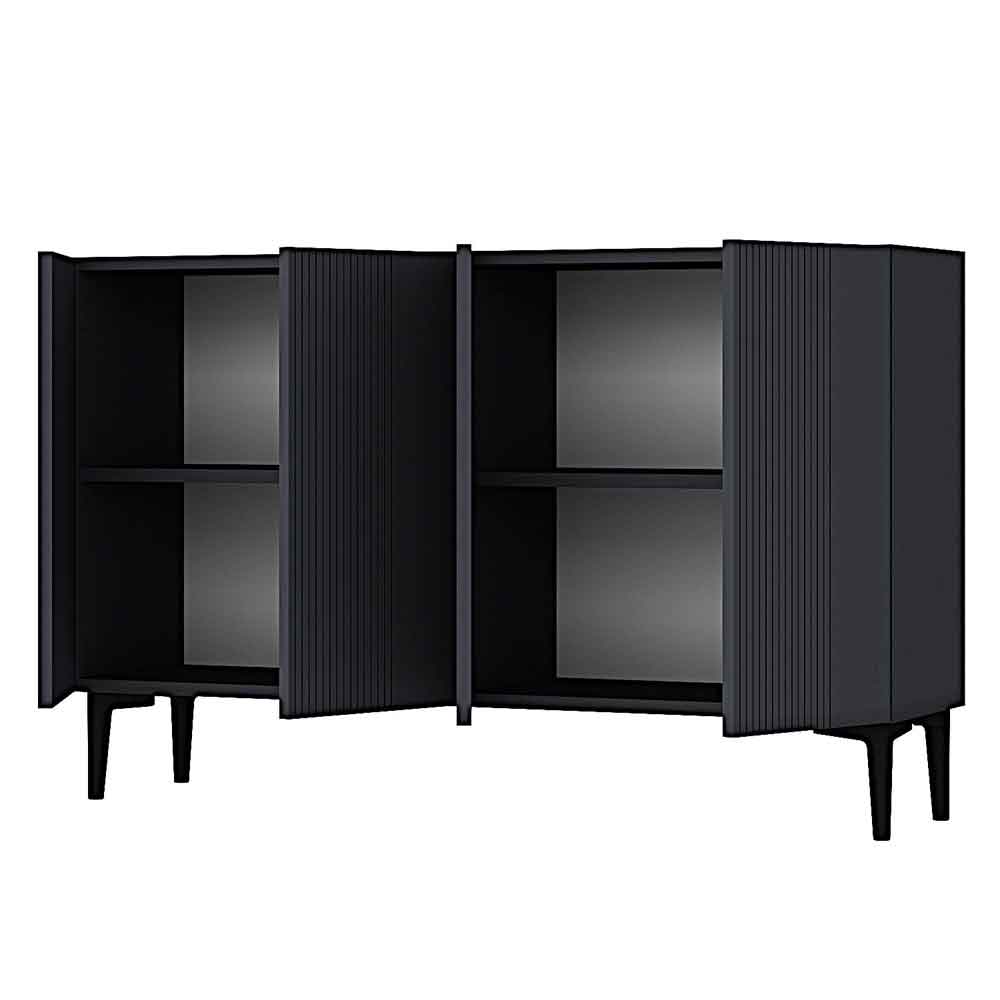 Corsa Wooden Sideboard with 4 Doors in Anthracite