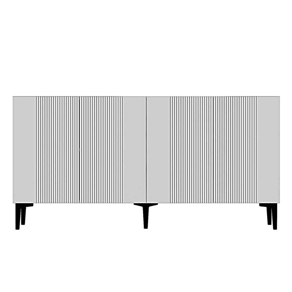 Corsa Wooden Sideboard with 4 Doors in White