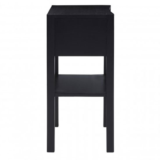 Corson Cane Rattan Wooden Bedside Table With 1 Drawer In Black