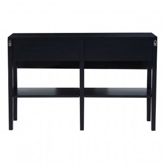 Corson Cane Rattan Wooden Console Table With 2 Drawers In Black_4