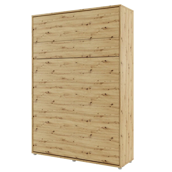 Cortez Wooden Double Bed Wall Vertical In Artisan Oak