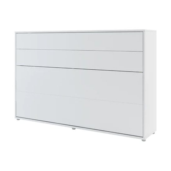 Cortez Small Double Bed Wall Horizontal In Matt White With LED