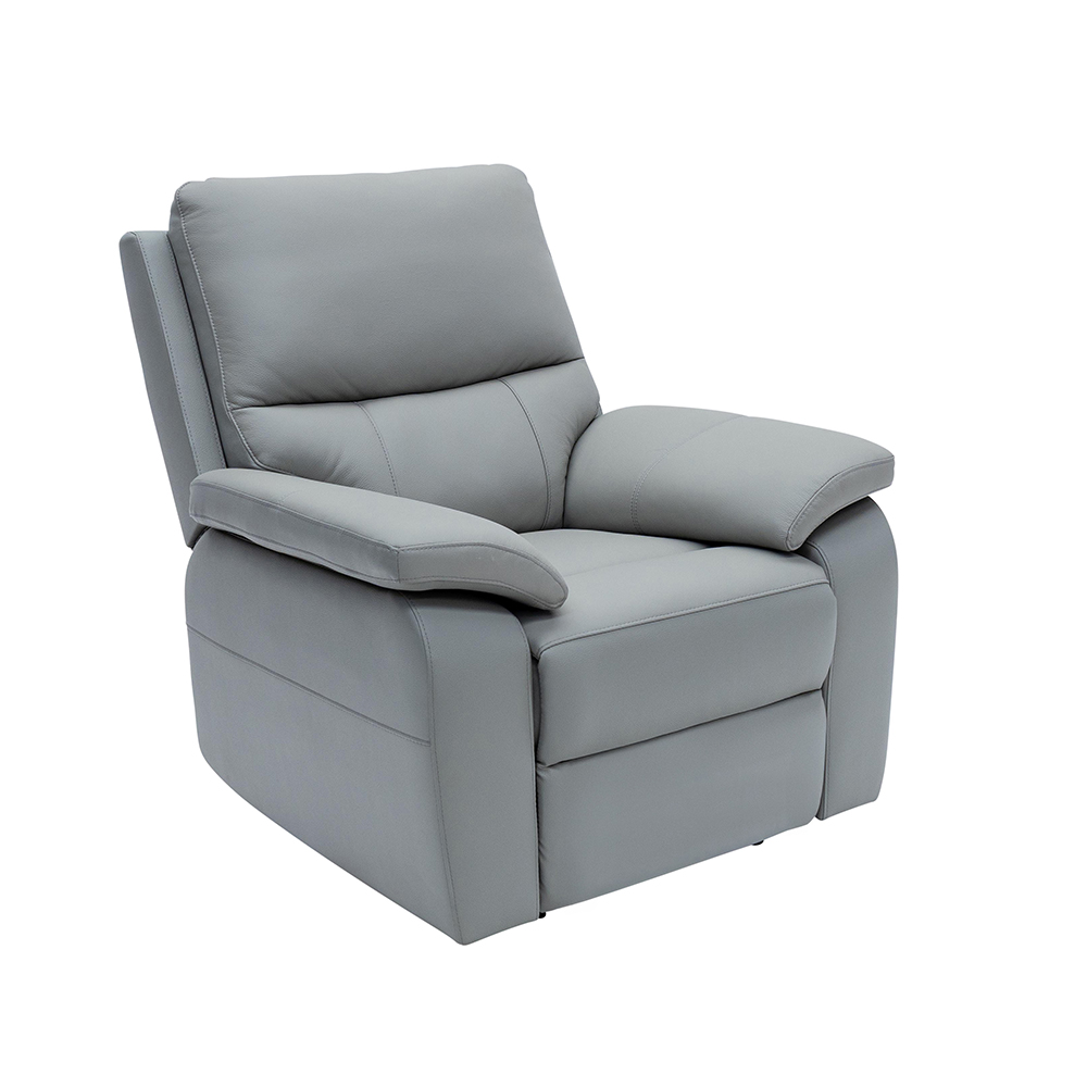Cortina Leather Electric Recliner Sofa Suite in Grey