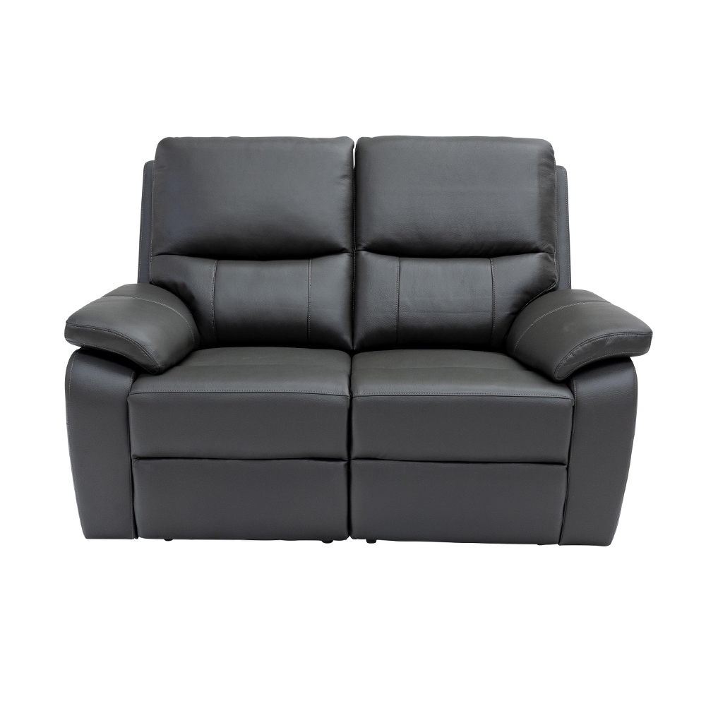 Cortina Leather Electric Recliner Sofa Suite in Charcoal