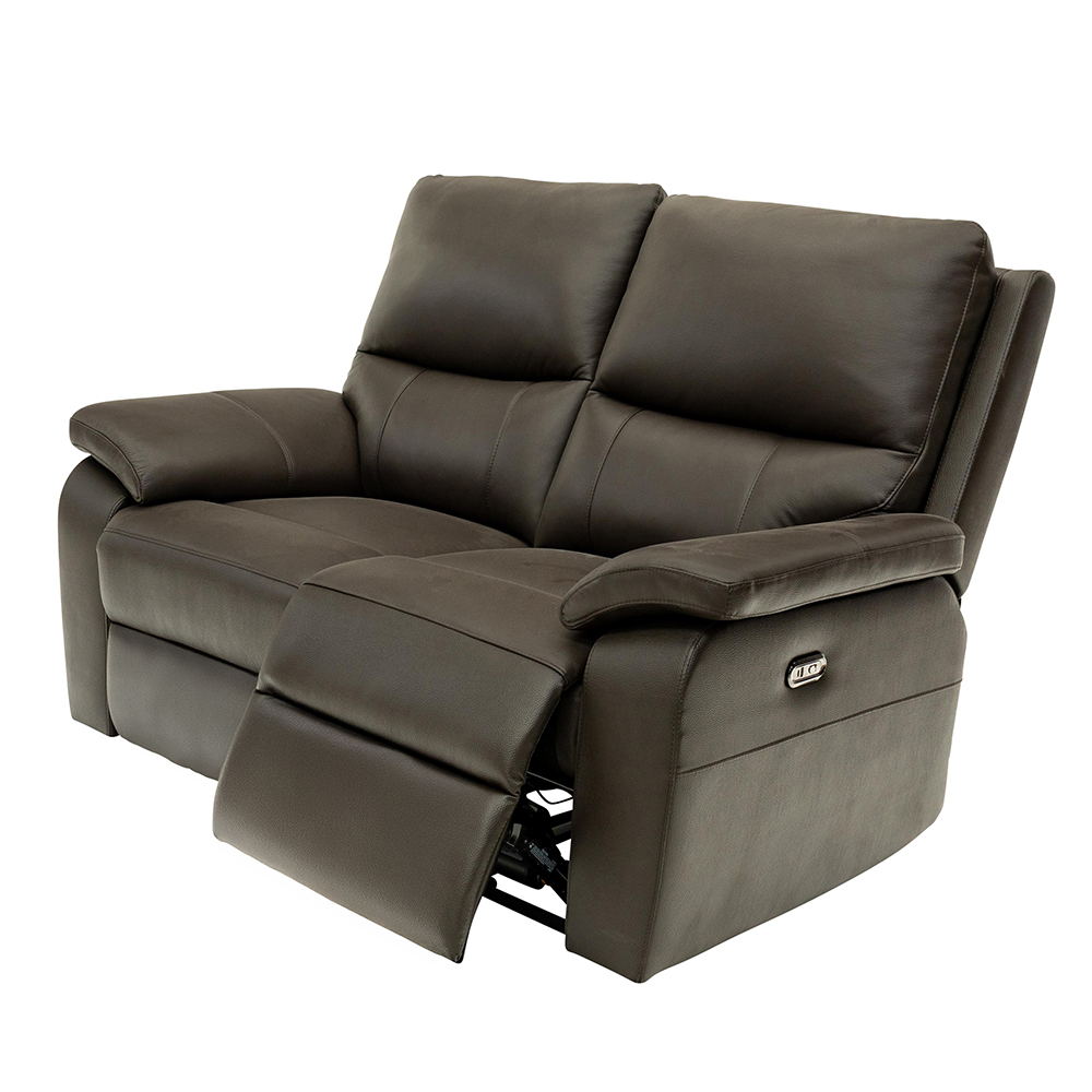 Cortina Leather Electric Recliner Sofa Suite in Chocolate