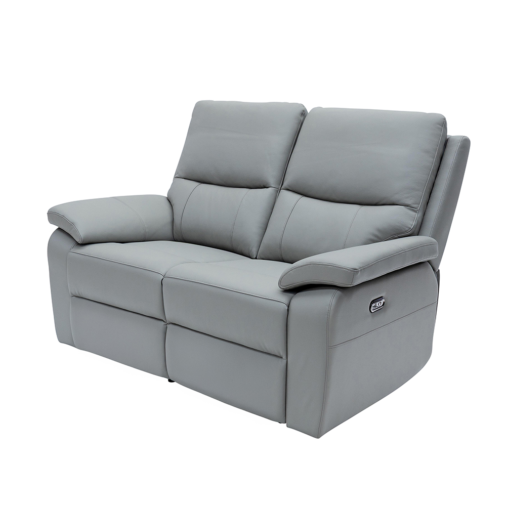 Cortina Leather Electric Recliner Sofa Suite in Grey
