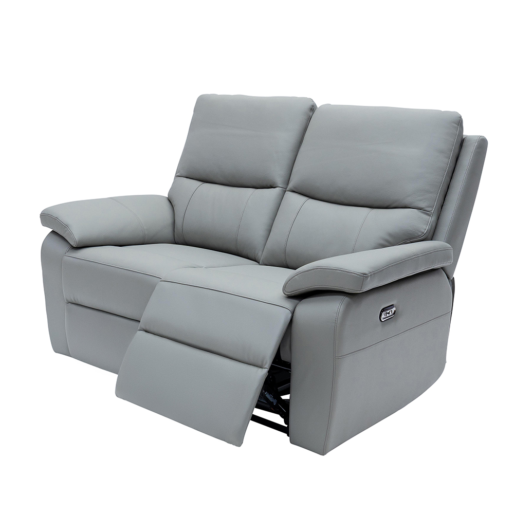 Cortina Leather Electric Recliner Sofa Suite in Grey