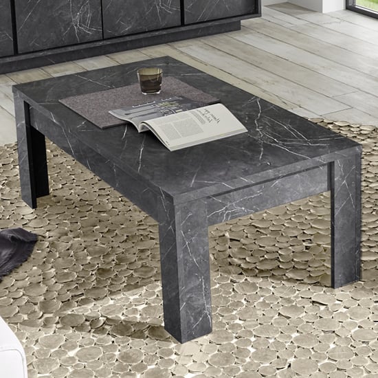 Read more about Corvi wooden coffee table in black marble effect