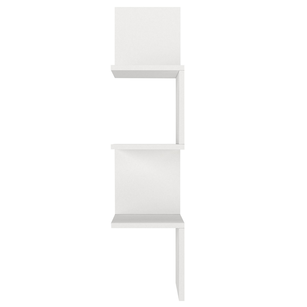 Corviano Wooden Wall Hung Shelving Unit With 3 Shelves In White