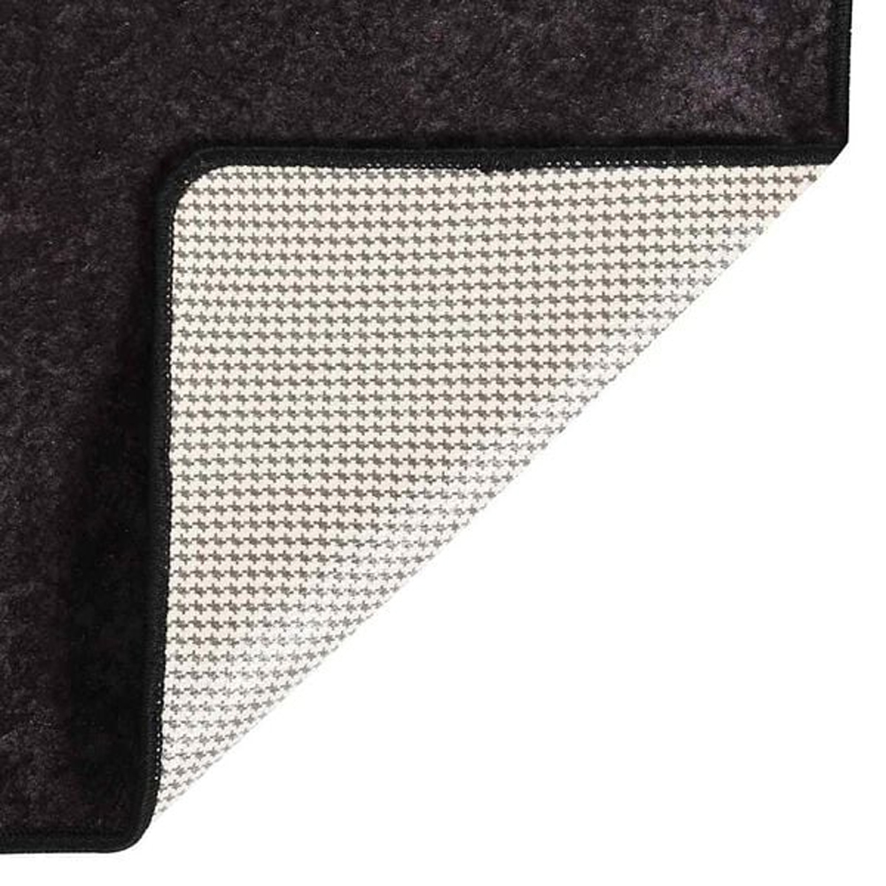 Corwin 150cm Polyester Washable Anti-Slip Rug In Anthracite