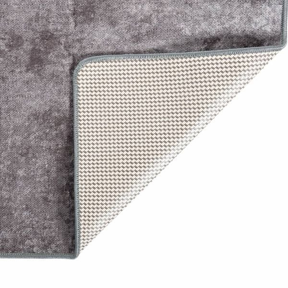 Corwin 150cm Polyester Washable Anti-Slip Rug In Grey