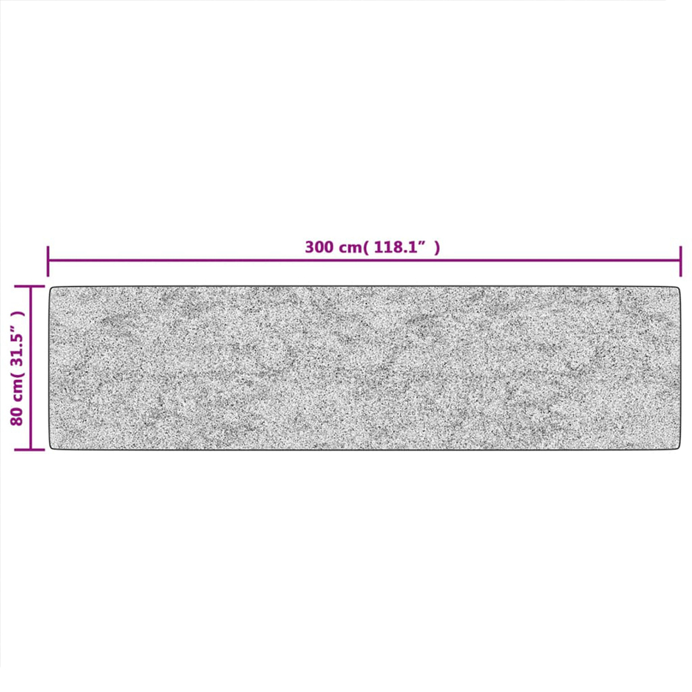 Corwin 300cm Polyester Washable Anti-Slip Rug In Black And Brown