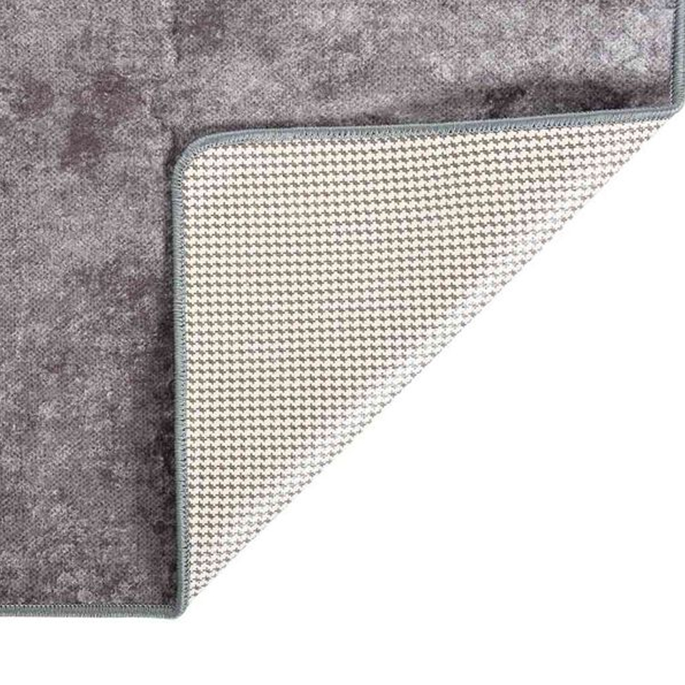 Corwin 300cm Polyester Washable Anti-Slip Rug In Grey