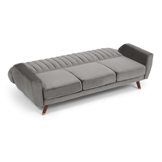 Carwin Velvet Upholstered Sofa Bed In Grey_5