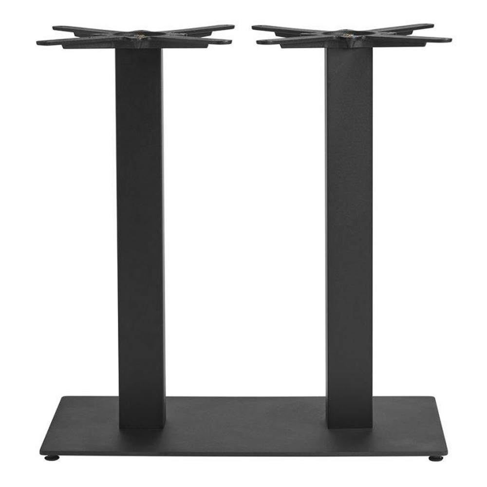 Corzano Rectangular Solid Oak Top Dining Table with Bicton Black Base