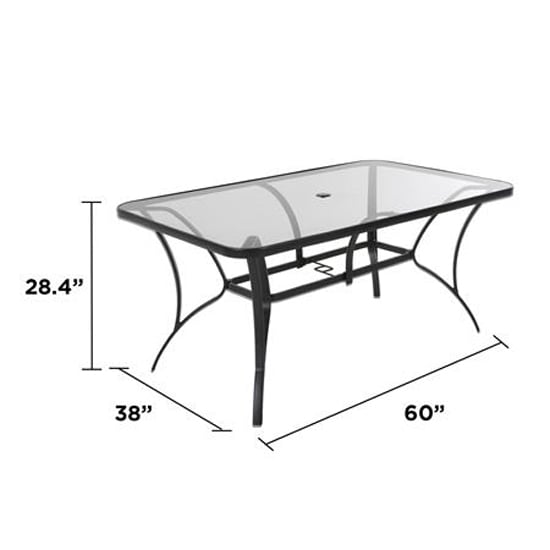 Crook Outdoor Paloma Glass Dining Table In Dark Grey_3