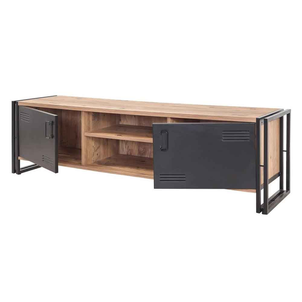 Cosmo Small Wooden Living Room Furniture Set in Atlantic Pine and Black