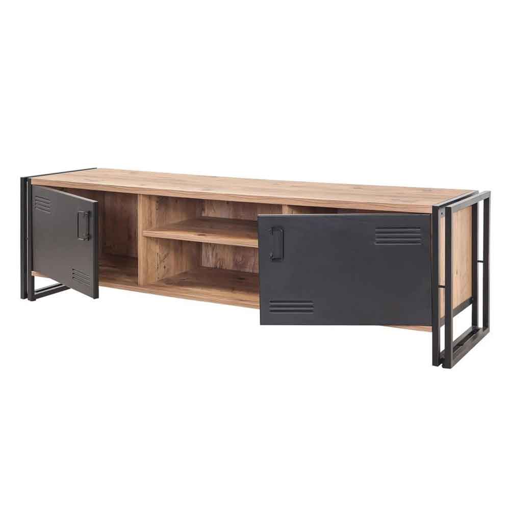 Cosmo Wooden Living Room Furniture Set in Atlantic Pine and Black