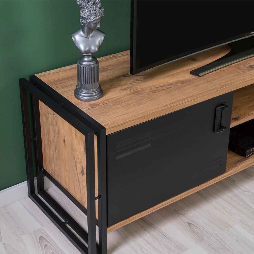 Cosmo Wooden Living Room Furniture Set in Atlantic Pine and Black