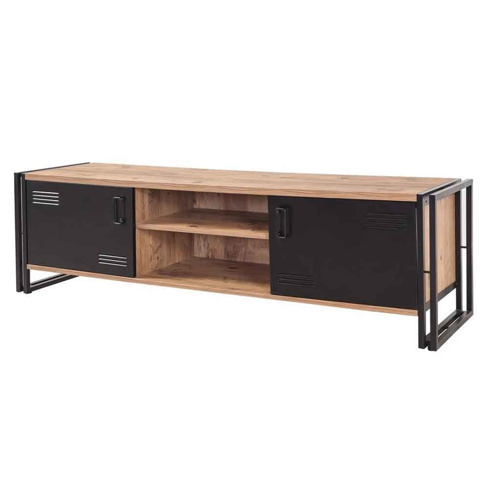 Cosmo Wooden TV Stand and Sideboard Set in Atlantic Pine and Black