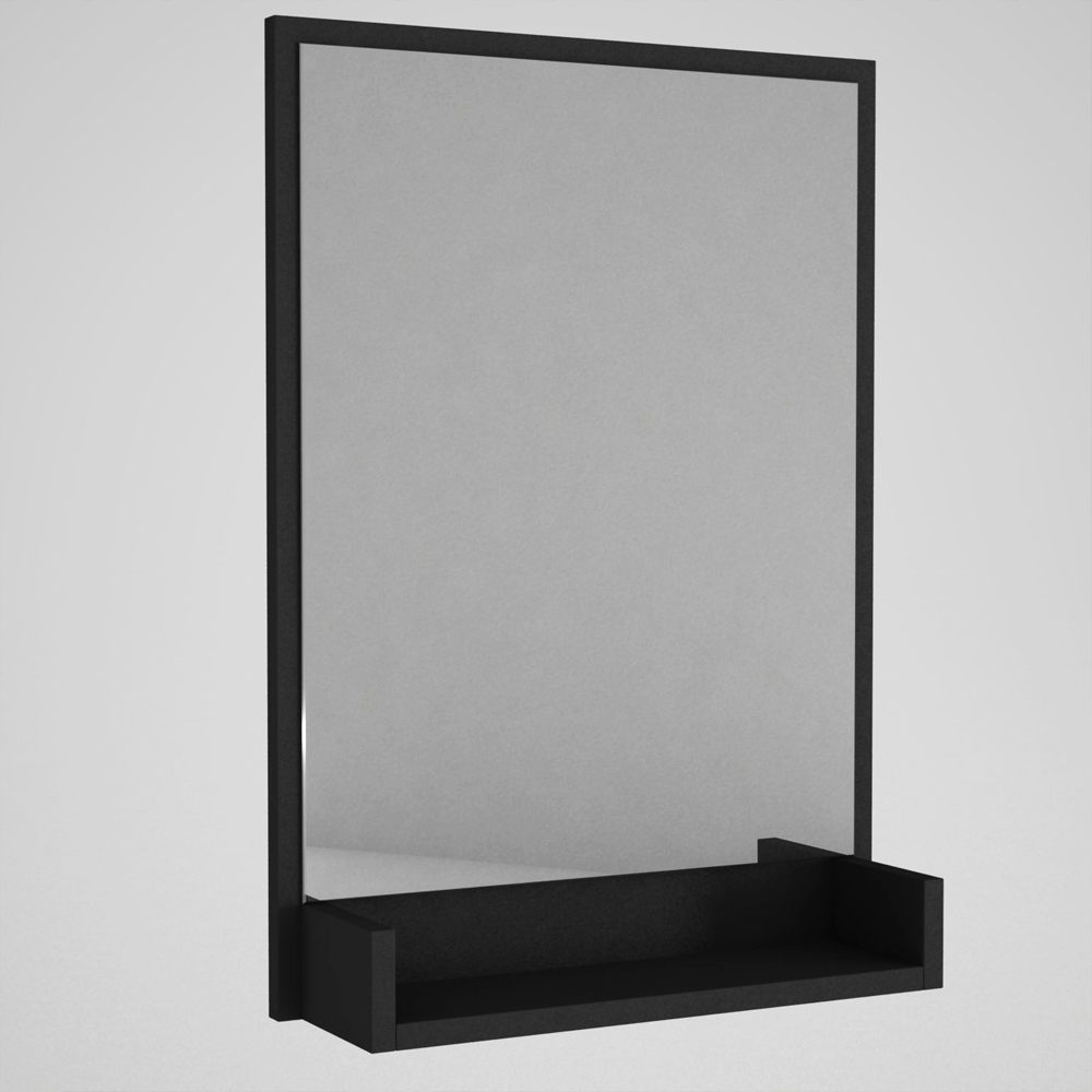 Costa Decorative Mirror with Black Wooden Frame
