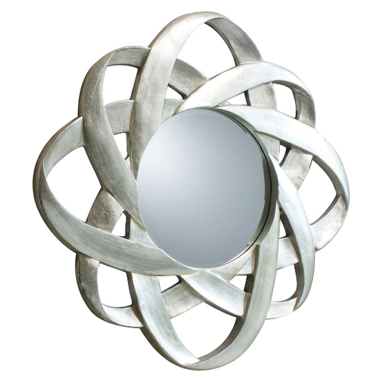 Costello Round Wall Bedroom Mirror In Silver Leaf_2