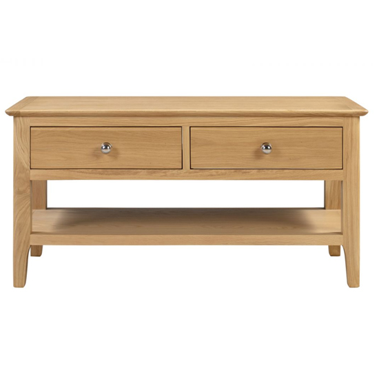 Callia Coffee Table In Oak With 2 Drawers_2