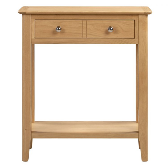 Callia Console Table In Oak With 2 Drawers_2