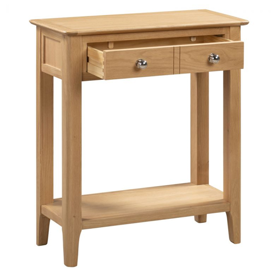 Callia Console Table In Oak With 2 Drawers_3