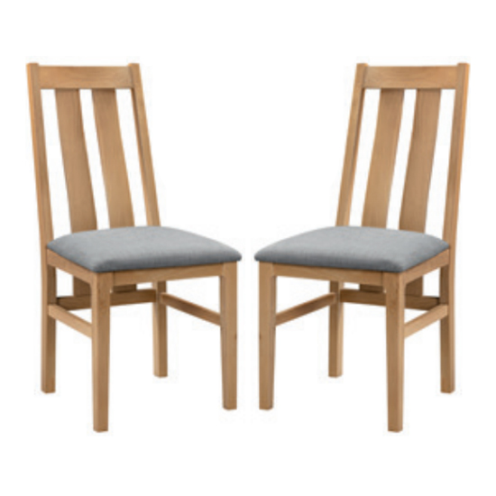 Callia Oak Wooden Dining Chair In Pair Furniture in Fashion