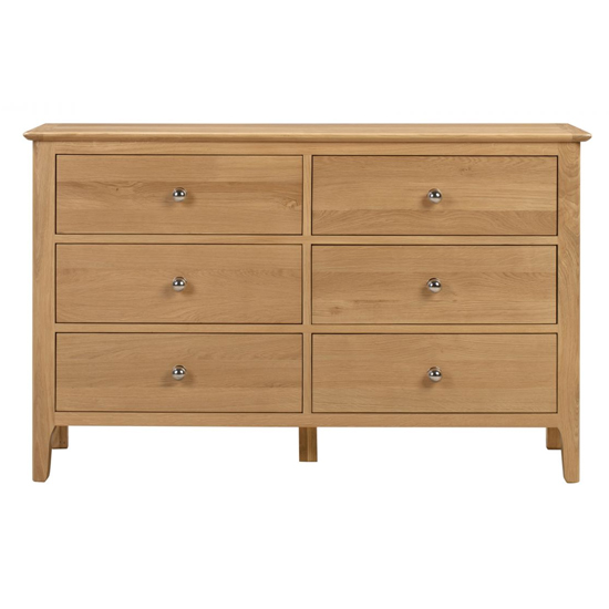 Callia Wide Chest Of Drawers In Oak With 6 Drawers_2