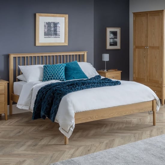 Photo of Callia wooden double bed in oak