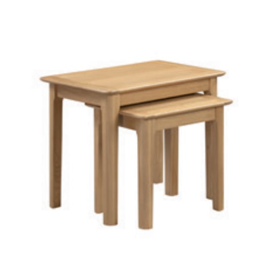 Photo of Callia wooden set of 2 nesting tables in oak